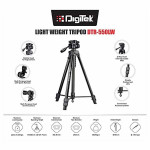 Digitek DTR 550 LW (67 Inch) Tripod For DSLR, Camera |Operating Height: 5.57 Feet | Maximum Load Capacity up to 4.5kg | Portable Lightweight Aluminum
