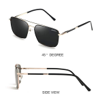 GREY JACK Polarized Polygon Sunglasses for Men Women,Stylish Metal Frame Sunglasses S1272