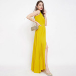 Yellow Wrap Maxi Dress