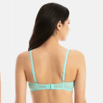 Turquoise Blue Solid Non-Wired Lightly Padded T-shirt Bra