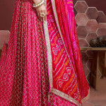 Pink & White Embellished Thread Work Semi-Stitched Lehenga & Unstitched Blouse With Dupatta