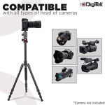 Digitek DTR 520 BH (60 Inch)(152cm) Professional Aluminum Tripod Cum Monopod with Swivel Pan Head, for DSLR Camera