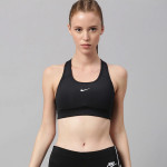 Black Solid Non-Wired Lightly Padded DRI-Fit SWOOSH Training Sports Bra BV3637-010