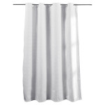 White Single Self-Checked Shower Curtain